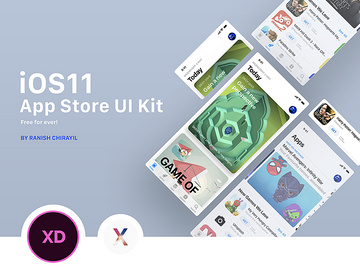 iOS 11 App Store UI Kit - 3 Free Screens preview picture