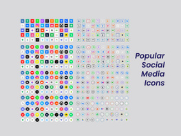 Popular social media logo icons preview picture