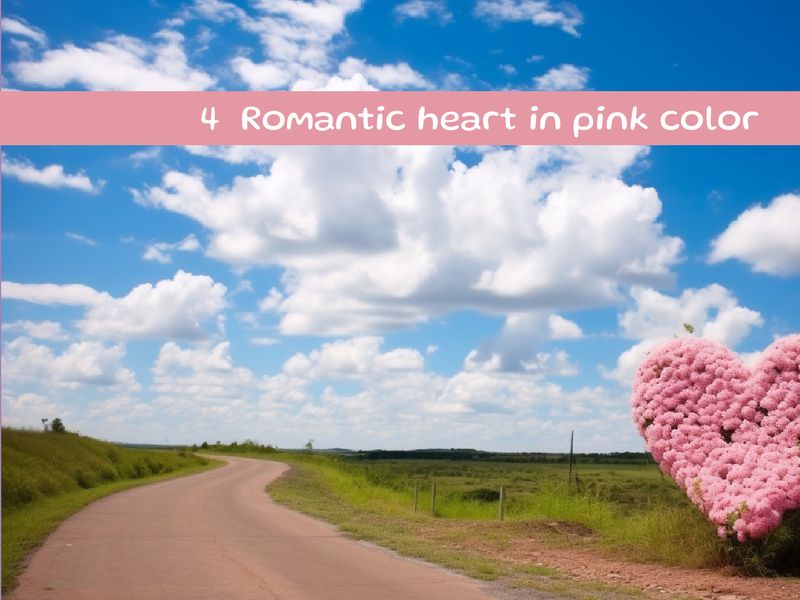 Romantic heart in pink color