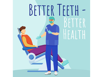Better teeth better health social media post mockup preview picture