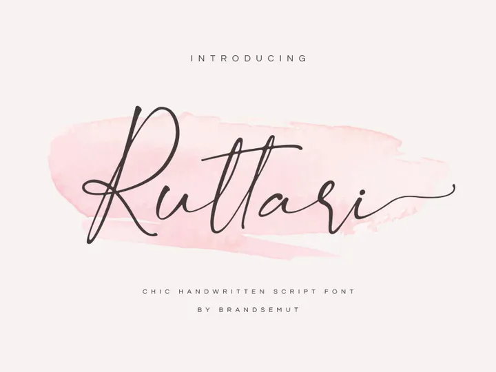 Ruttari // Chic Handwritten Font
