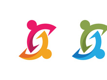 Adoption care community network and social logo design