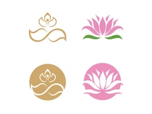 Lotus flower health meditation logo symbol