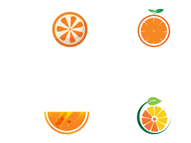 Orange logo design Vector icon illustration design