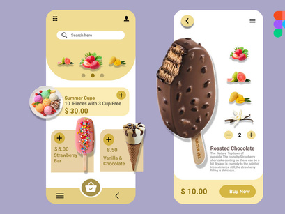 Ice Cream Shop UI Design