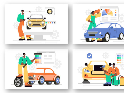 9 Car Customization and Modifications Illustration