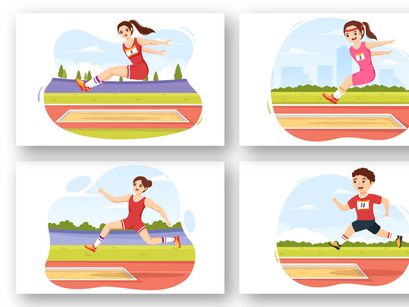 11 Long Jump Sport Illustration