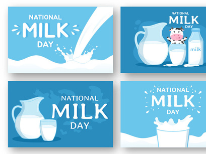 12 Happy Milk Day Illustration
