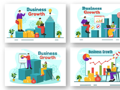 12 Business Growth Illustration