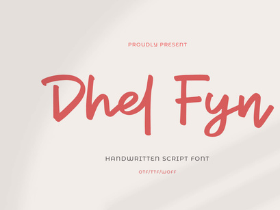 Dhel Fyn | Handwriting Script Font
