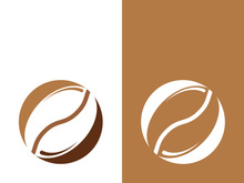 Coffee bean icon vector illustration template