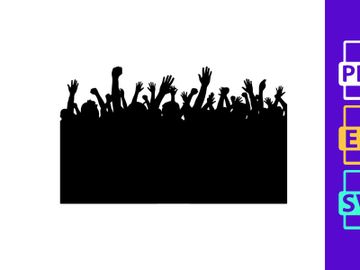 A crowd of people with raised hands in a celebratory or protesting atmosphere at an event preview picture