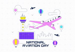 Ilustración del Día de la Aviación Nacional
