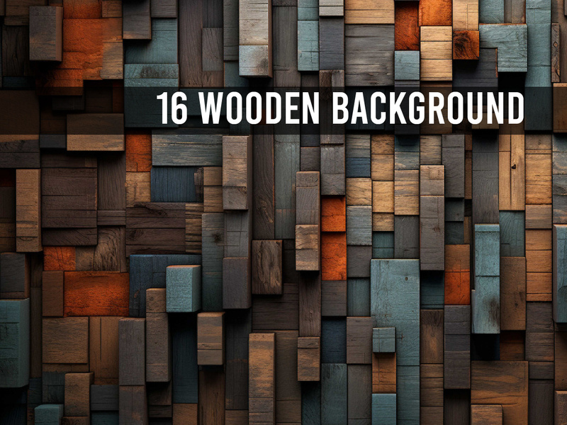 Wooden Background AI image