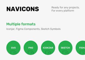 Navicons - icon set in 4 style
