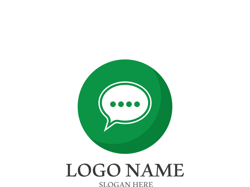 Speech bubble icon Logo template vector illustration