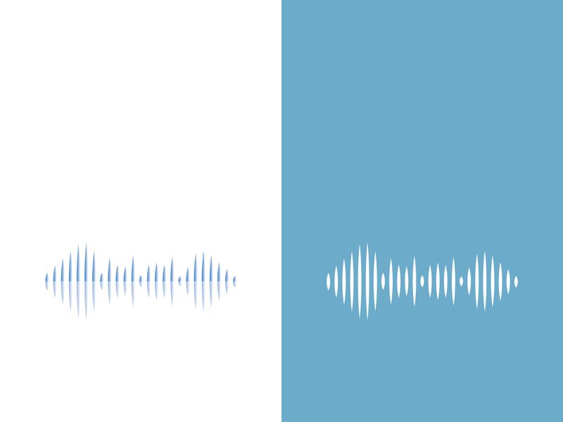 Sound waves vector illustration design template