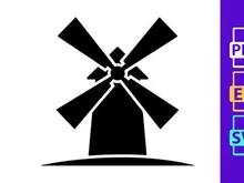 Wind turbine icon isolated on white background clean energy