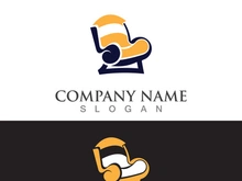 Chair furniture logo image creative design modern vector template