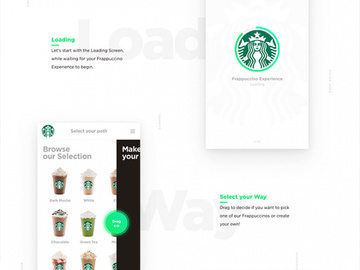 Starbucks: Sketch iOS app design concept preview picture