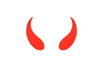 Devil horn red logo icon preview picture