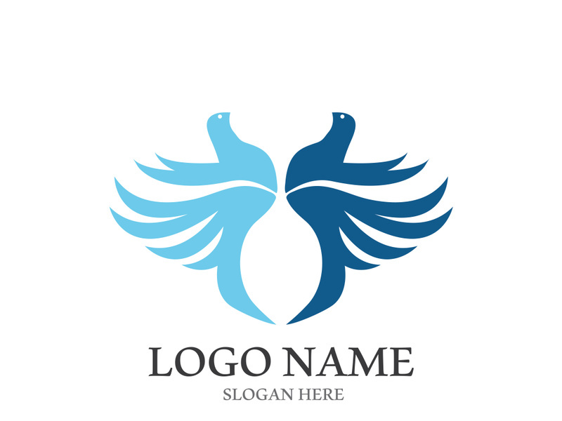 Dove bird logo vector design illustration