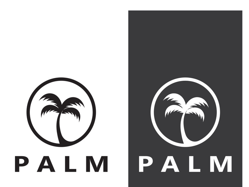 Unique and modern arabian palm tree logo design.