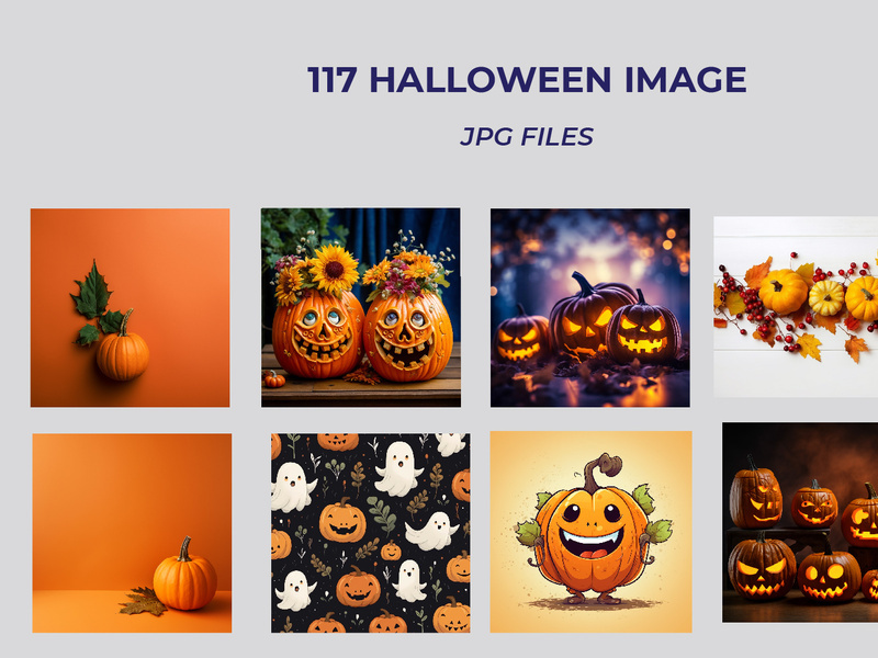 117 AI Generated Halloween pumpkin image