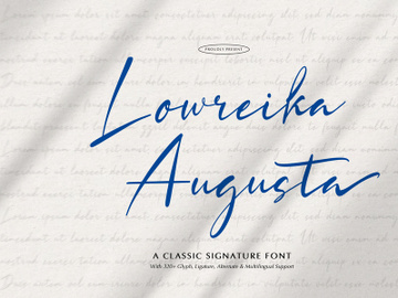 Lowreika Augusta | Classic Signature Font preview picture