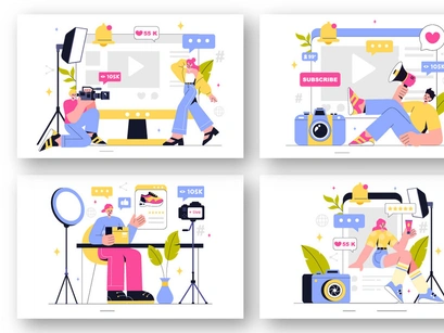 9 Digital Marketing Content Creation Illustration