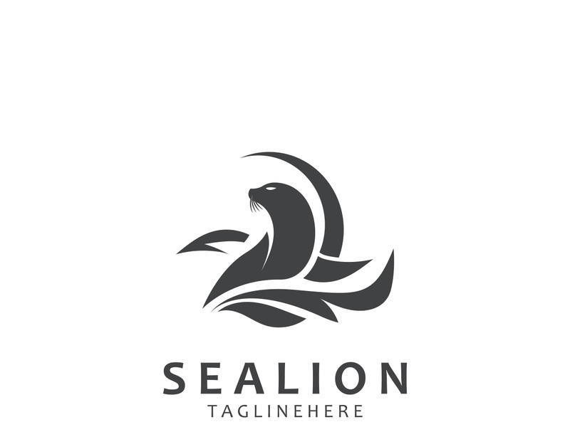 Sea lion mammal logo design animal sea illustration template