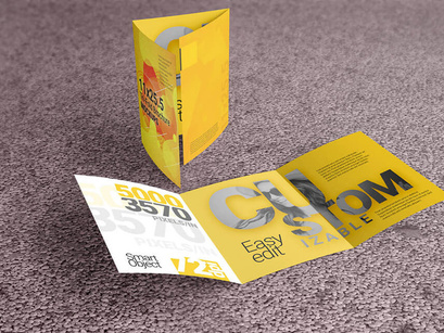11×25.5 Tri-Fold Brochure Mockup Template