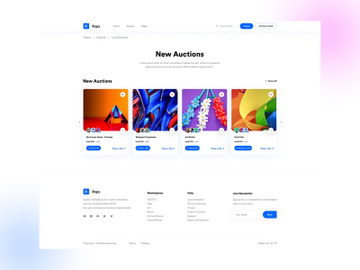 NFT's Auction  Page UI Kit preview picture