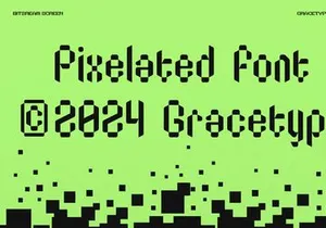 Bitstream Screen | Pixelated Font