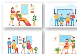 10 Barber Shop Illustration