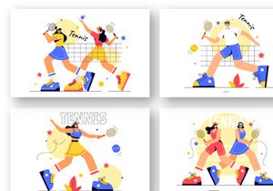 13 Tennis Player Sport Illustration
