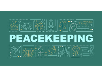 Preserving of peace word concepts dark green banner preview picture
