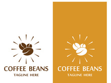 Premium coffee bean logo design.