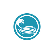 Wave beach vector illustration design logo