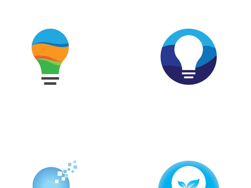 Lamp logo design with creative idea
