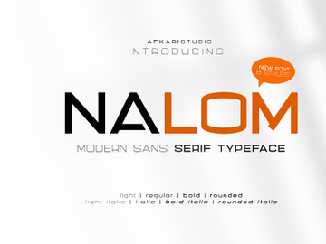 Nalom Sans Serif Typeface preview picture