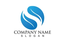 S yin and yang water nature logo