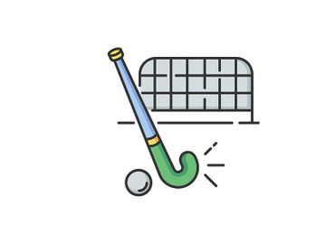 Field hockey RGB color icon preview picture