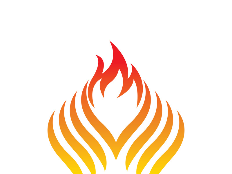 Fire logo design illustration and fire symbol icon vector