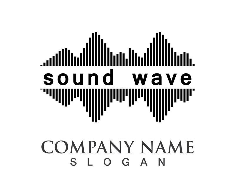 Sound waves vector illustration design template