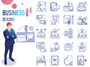 Bleu : Business And Finance IconSet preview picture