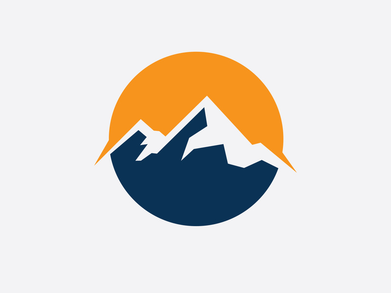 Mountain logo symbol, mountain vector sign