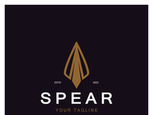 Spear logo icon vector illustration design.Head spear logo vintage illustration design vector