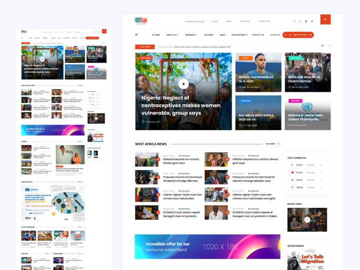 2 In 1 Blog News portal UI KIT