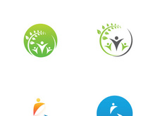 Community of people logo design with creative idea.